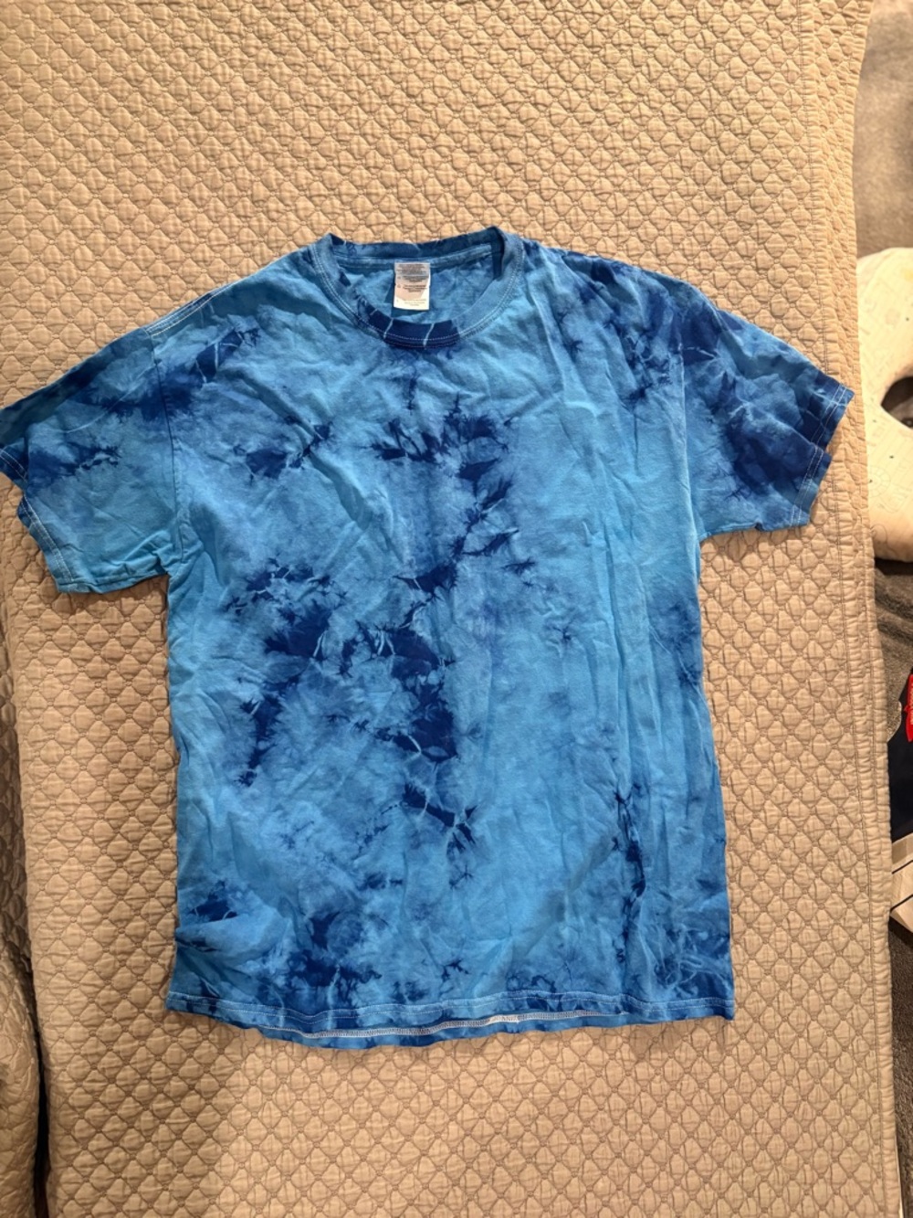 Gildan Blue Tie-Dye Crewneck Tee